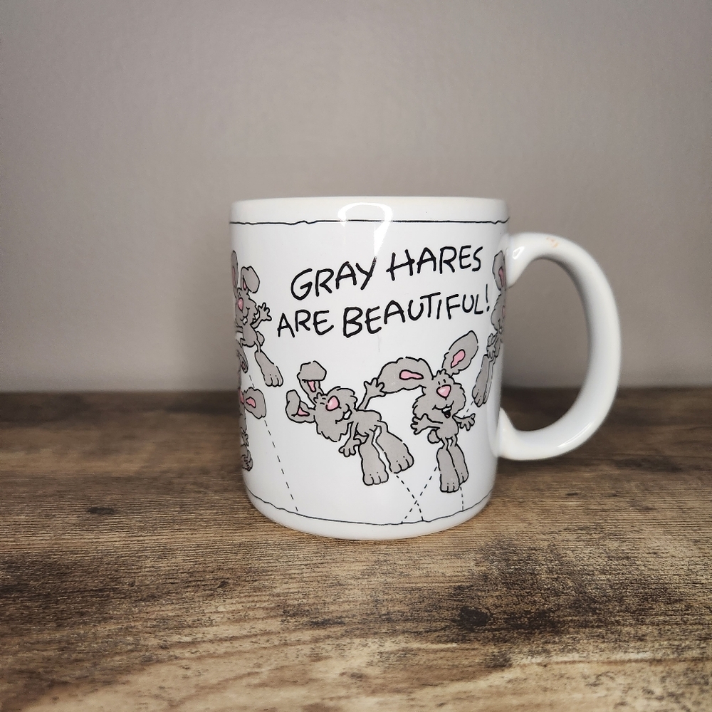 Gray Hares Are Beautiful! Gray Rabbit Bunny Graphic Coffee Mug